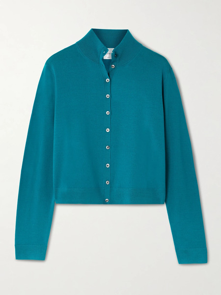  Leset   James Merino Wool Cardigan   Turquoise 