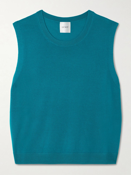  Leset   James Merino Wool Tank   Turquoise 