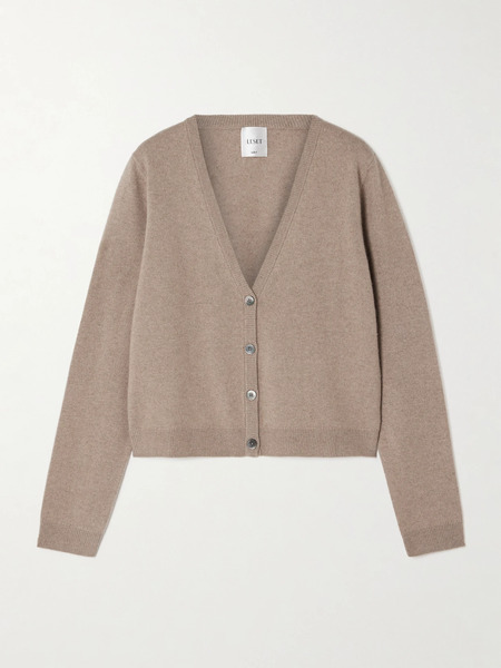  Leset   Zoe Mélange Knitted Cardigan   Beige 