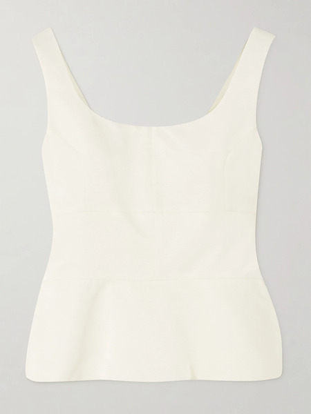  Liberowe   Faille Peplum Top   Sand 