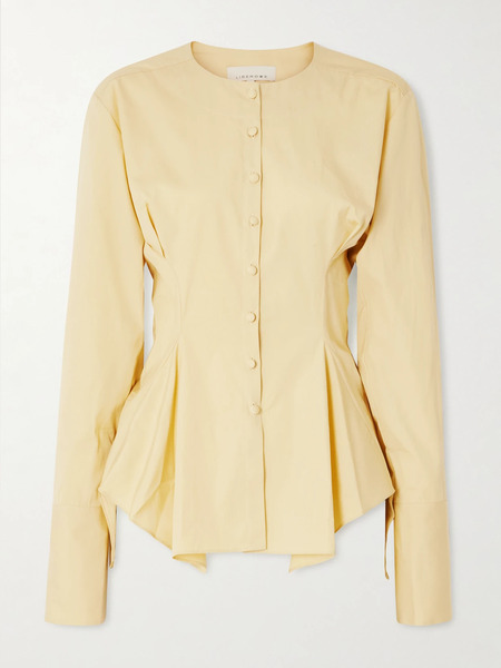  Liberowe   Lavinia Cotton Poplin Blouse   Pastel Yellow 