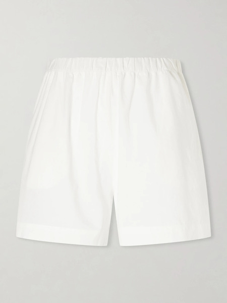  Lido   Cotton Poplin Shorts   Ivory 
