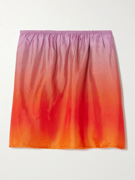  Lido   Dégradé Satin Twill Mini Skirt   Multi 