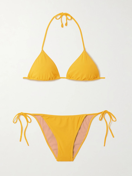  Lido   Venti Triangle Halterneck Bikini   Yellow 