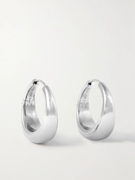  Lié Studio   The Andrea Silver Hoop Earrings   One Size 