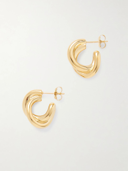  Lié Studio   The Diana Gold Plated Hoop Earrings   One Size 