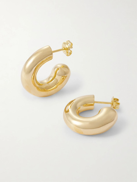  Lié Studio   The Rose Gold Plated Hoop Earrings   One Size 
