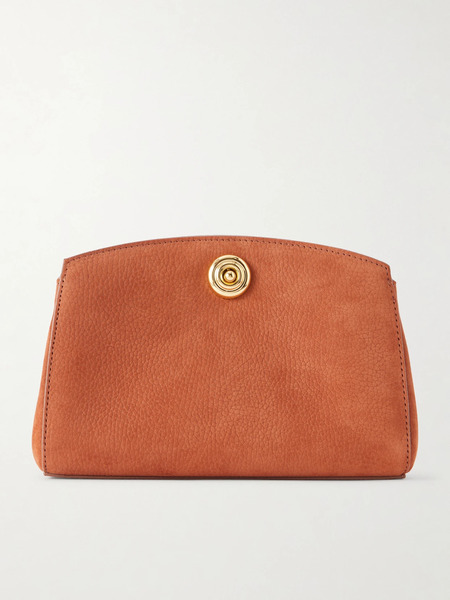  Liffner   Pushlock Leather Clutch   Brick 