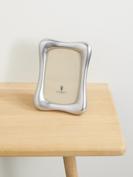  L'objet   Anton Platinum Plated 4x6 Picture Frame   One Size 