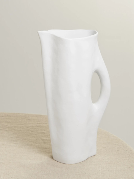 L'objet   Timna 30cm Porcelain Pitcher   White 