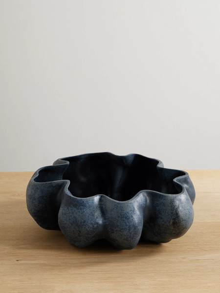  L'objet   Timna Large Porcelain Bowl   Blue 