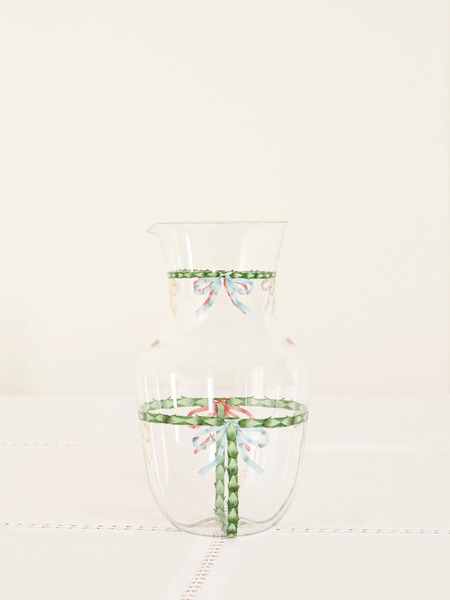  Lobmeyr   Alpha Bow Painted Crystal Glass Pitcher   Multi 