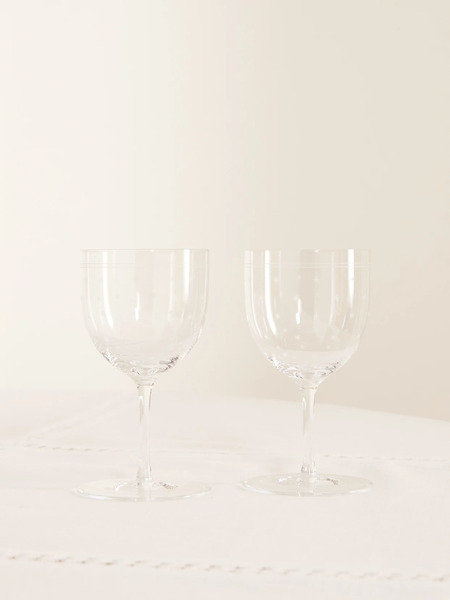  Lobmeyr   Rothschild Stars Set Of Two Crystal Wine Glasses   Clear 