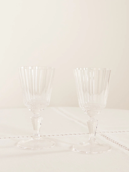  Lobmeyr   Set Of Two Crystal Wine Glasses   Clear 