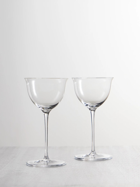  Lobmeyr   Set Of Two Crystal Wine Glasses   Clear 
