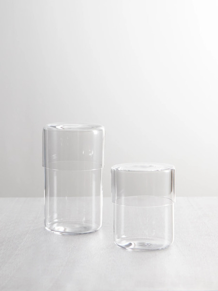  Lobmeyr   Strnad Set Of Two Crystal Glass Boxes   Clear 