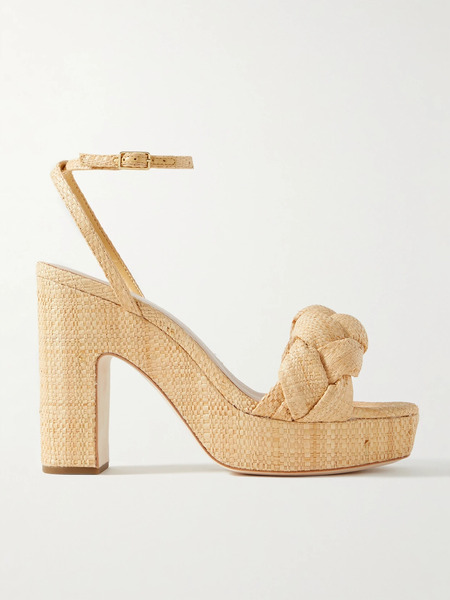  Loeffler Randall   Fae Braided Raffia Platform Sandals   Neutral 
