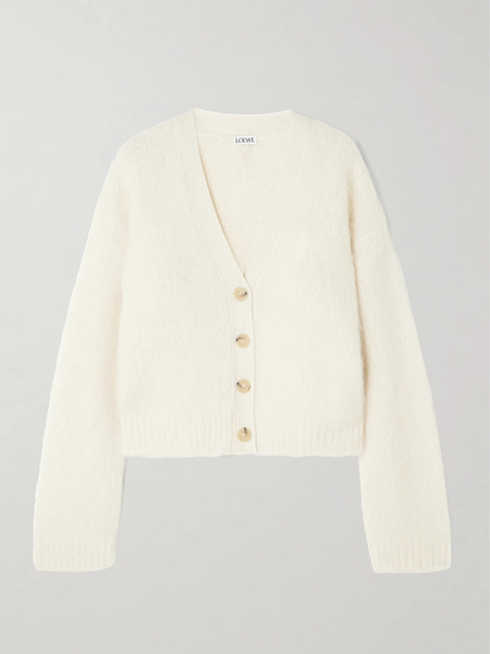  Loewe   Alpaca Blend Cardigan   White 