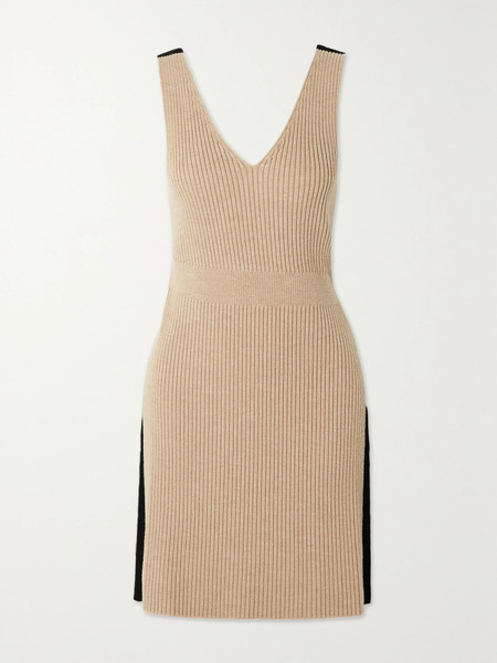  Loewe   Backless Ribbed Wool Tunic   Beige 
