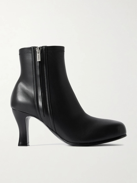  Loewe   Bobine Leather Ankle Boots   Black 