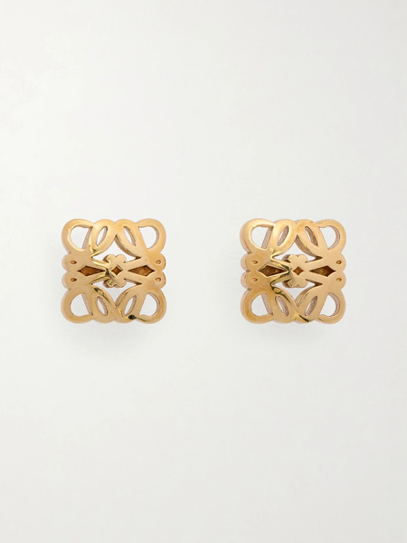  Loewe   Bombe Anagram Gold Tone Earrings   One Size 