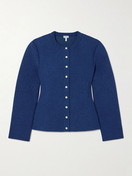  Loewe   Chenille Cardigan   Navy 