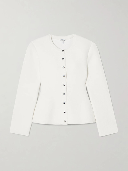  Loewe   Chenille Cardigan   White 