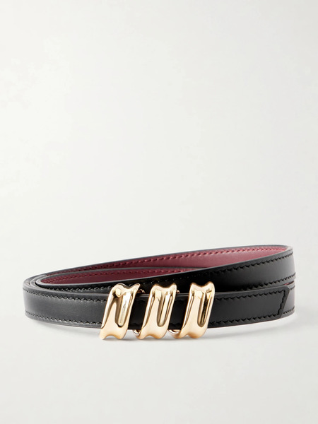 Loewe   Coil Reversable Leather Belt   Black 