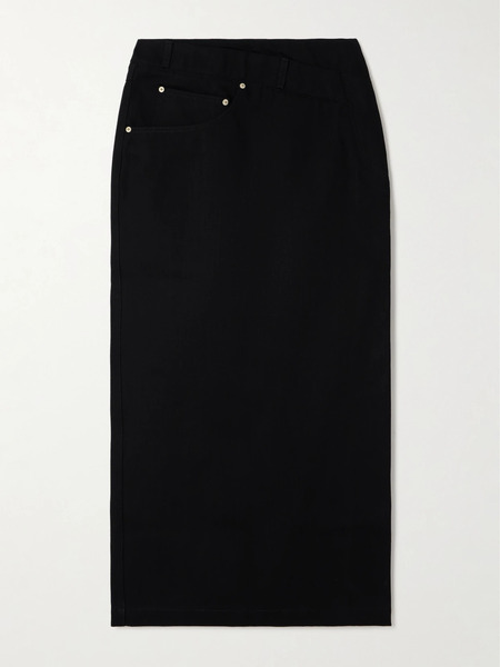  Loewe   Denim Midi Skirt   Black 