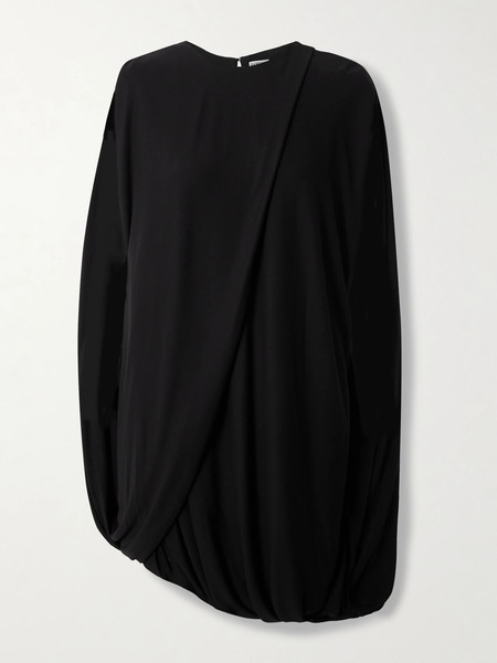  Loewe   Draped Crepe Mini Dress   Black 
