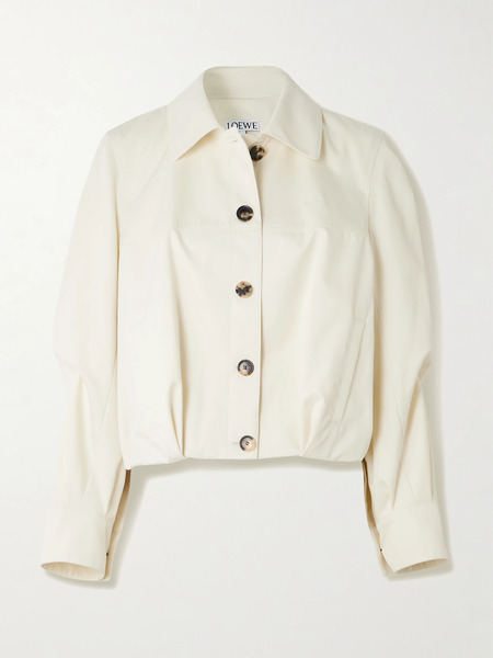  Loewe   Embroidered Cotton And Silk Blend Jacket   Ivory 