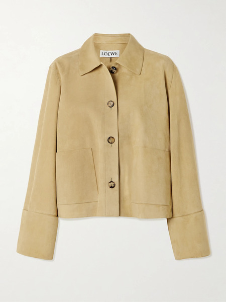  Loewe   Paneled Suede Jacket   Tan 