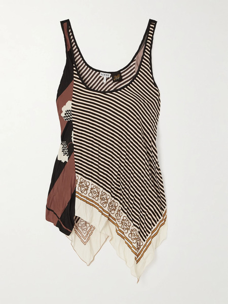  Loewe   + Paula's Ibiza Asymmetric Printed Satin Tank   Red 