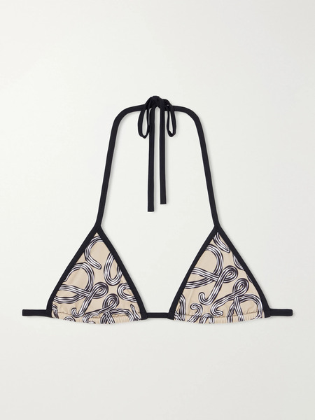  Loewe   + Paula's Ibiza Printed Bikini Top   Beige 