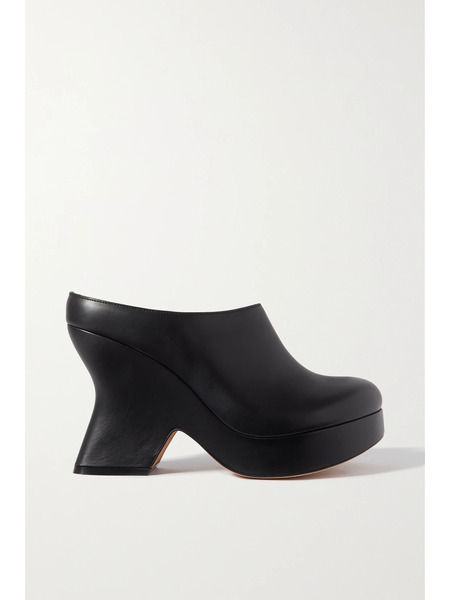  Loewe   Terra Leather Platform Mules   Black 
