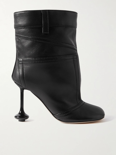  Loewe   Toy Paneled Leather Ankle Boots   Black 