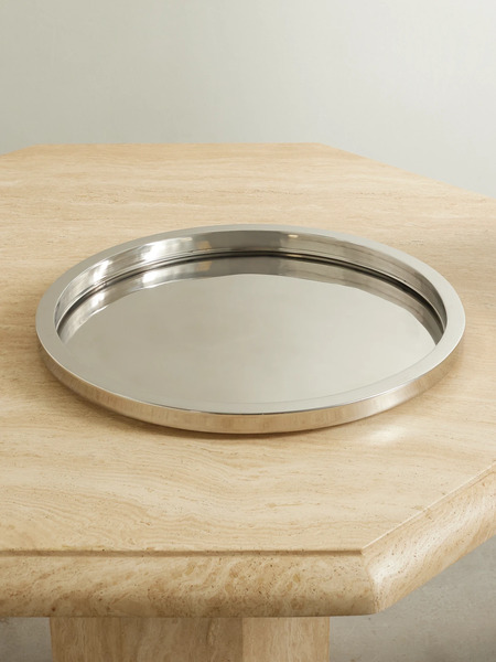  Louise Roe   56cm Polished Stainless Steel Serving Tray   Silver 