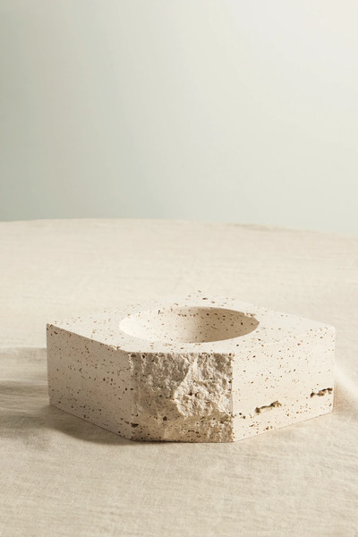  Louise Roe   Gallery Object Stone Candle Holder   Beige 