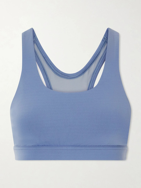  Lululemon   Wunder Train Mesh Back Everlux™ Bra Medium Support, B/c Cup   Blue 