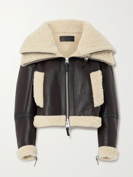  Mackage   Penelopa Cropped Shearling Jacket   Chocolate 