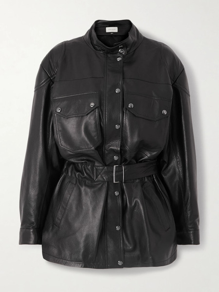  Magda Butrym   Belted Leather Jacket   Black 
