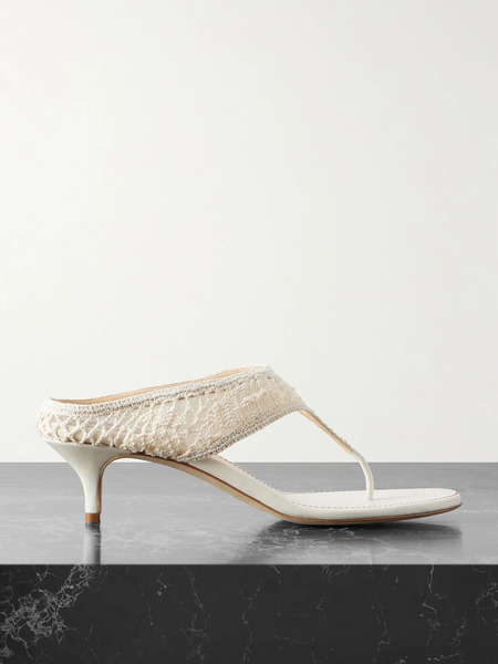  Magda Butrym   Crocheted Mules   Cream 
