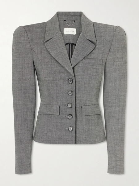  Magda Butrym   Cropped Wool Blend Blazer   Gray 