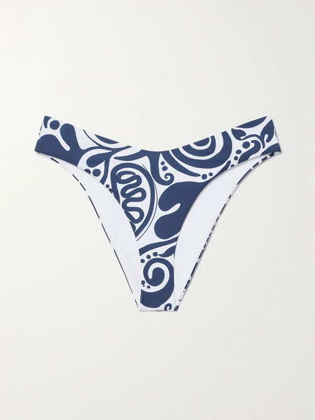  Mara Hoffman   + Net Sustain Cece Printed Recycled Bikini Briefs   Navy 