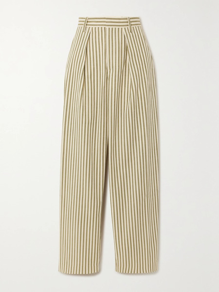  Mara Hoffman   + Net Sustain Marella Tencel Lyocell And Organic Cotton Blend Twill Straight Leg Pants   Green 