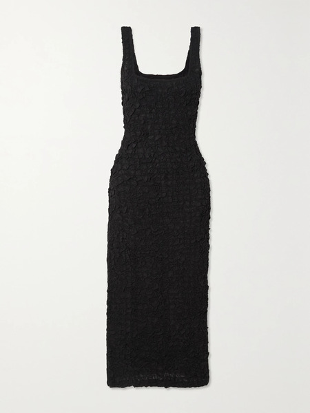  Mara Hoffman   Popcorn Tencel Modal Midi Dress   Black 