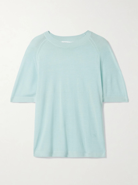  Maria Mcmanus   Oversized Cashmere T Shirt   Light Blue 