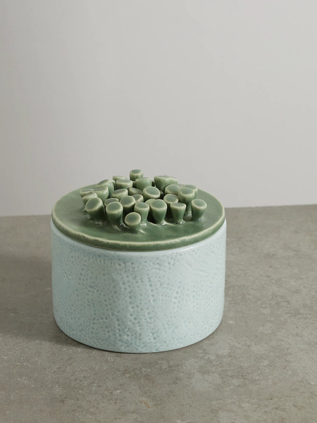  Marloe Marloe   + Net Sustain Coral Glazed Ceramic Vanity Box   Blue 