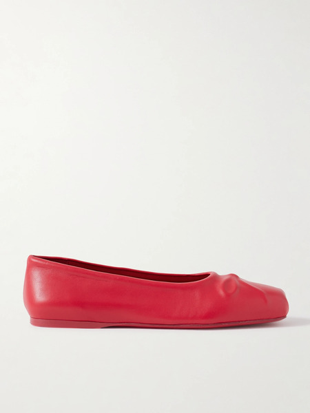  Marni   Embossed Leather Ballet Flats   Red 