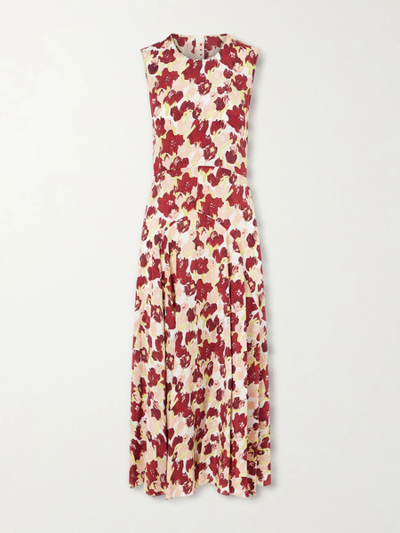  Marni   Printed Silk Crepe De Chine Maxi Dress   Multi 